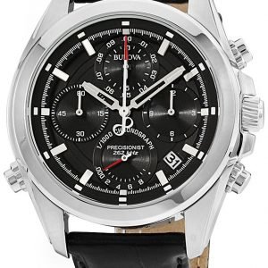 Bulova Precisionist 96b259xg Kello Musta / Nahka