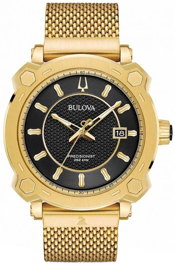 Bulova Precisionist 97b163 Kello Musta / Kullansävytetty