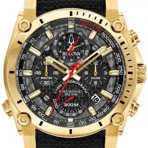 Bulova Precisionist 97b178 Kello Musta / Nahka