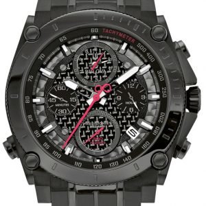 Bulova Precisionist 98b257 Kello Musta / Teräs