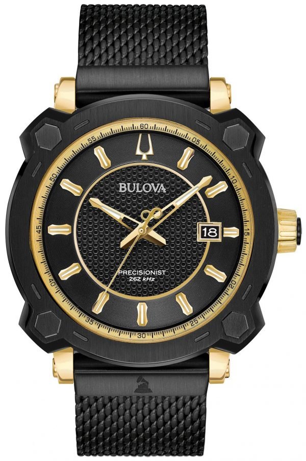 Bulova Precisionist 98b303 Kello Musta / Teräs