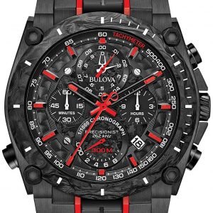 Bulova Precisionist 98b313 Kello Musta / Teräs