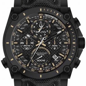 Bulova Precisionist 98b318 Kello Musta / Nahka