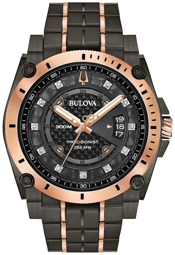 Bulova Precisionist 98d149 Kello Musta / Punakultasävyinen