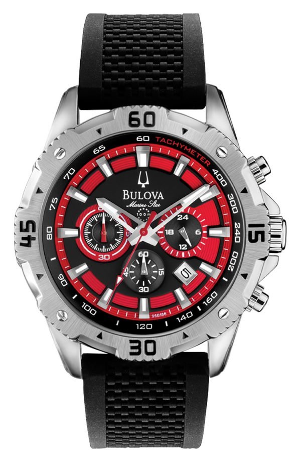 Bulova Sport 96b186 Kello Punainen / Kumi