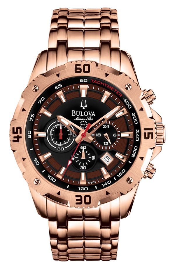 Bulova Sport 97b121 Kello Ruskea / Punakultasävyinen