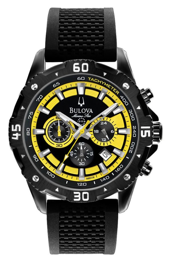 Bulova Sport 98b176 Kello Keltainen / Kumi