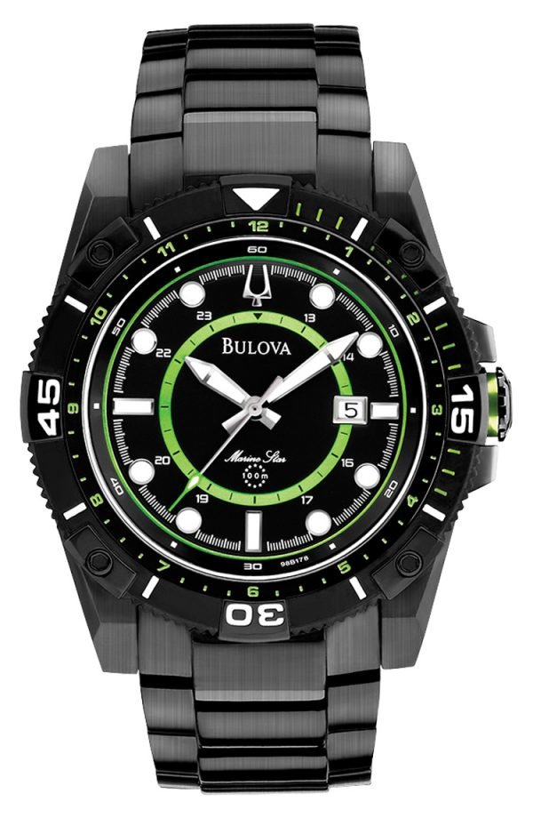 Bulova Sport 98b178 Kello Musta / Teräs