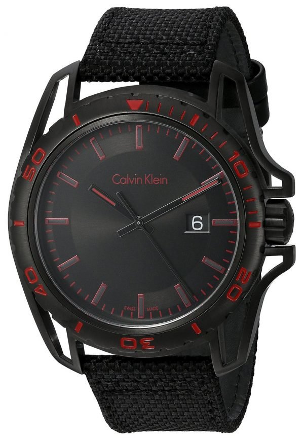 Calvin Klein Earth K5y31zb1 Kello Musta / Nahka