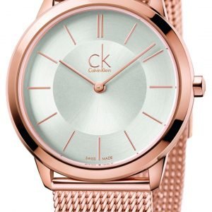 Calvin Klein Minimal K3m22626 Kello Hopea / Punakultasävyinen