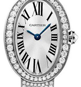 Cartier Baignoire Hpi00327 Kello Hopea / 18k Valkokultaa