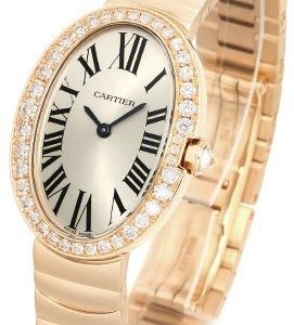 Cartier Baignoire Wb520002 Kello Hopea / 18k Punakultaa