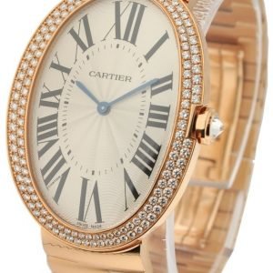 Cartier Baignoire Wb520003 Kello Hopea / 18k Punakultaa