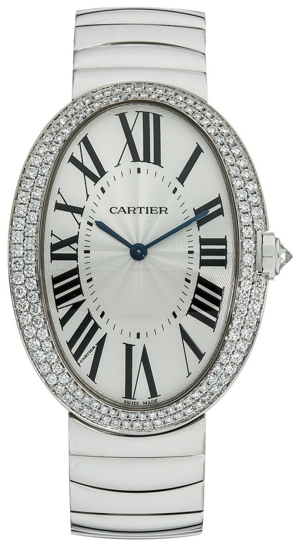 Cartier Baignoire Wb520010 Kello Hopea / 18k Valkokultaa