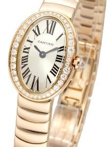 Cartier Baignoire Wb520026 Kello Hopea / 18k Punakultaa