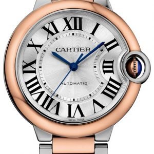 Cartier Ballon Blue W2bb0003 Kello Hopea / 18k Punakultaa