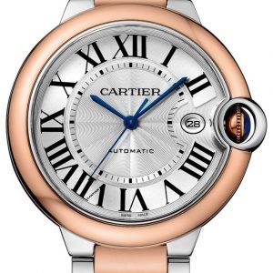 Cartier Ballon Blue W2bb0004 Kello Hopea / 18k Punakultaa