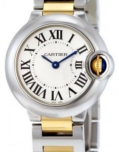 Cartier Ballon Blue W2bb0010 Kello Hopea / Kullansävytetty