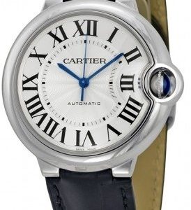 Cartier Ballon Blue W69017z4 Kello Hopea / Nahka