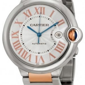 Cartier Ballon Blue W6920095 Kello Hopea / 18k Punakultaa