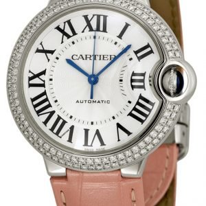 Cartier Ballon Blue We900651 Kello Hopea / Nahka