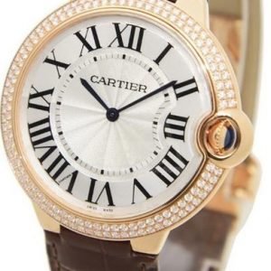 Cartier Ballon Blue We902055 Kello Hopea / Nahka