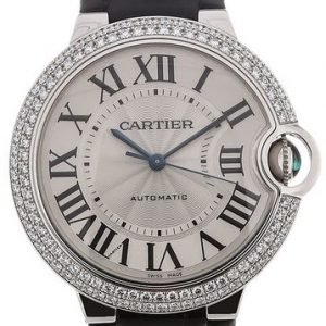 Cartier Ballon Blue We902056 Kello Hopea / Nahka