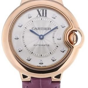 Cartier Ballon Blue We902063 Kello Hopea / Nahka