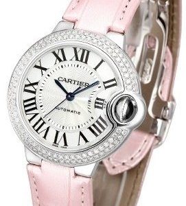 Cartier Ballon Blue We902067 Kello Hopea / Nahka