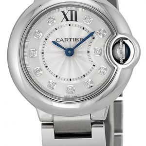 Cartier Ballon Blue We902073 Kello Hopea / Teräs