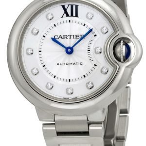 Cartier Ballon Blue We902074 Kello Hopea / Teräs