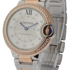 Cartier Ballon Blue We902078 Kello Hopea / 18k Punakultaa