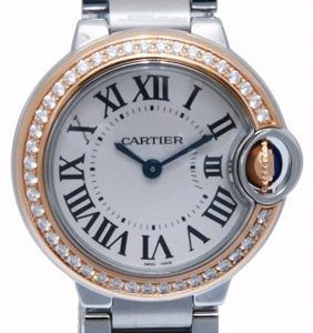 Cartier Ballon Blue We902079 Kello Hopea / Teräs