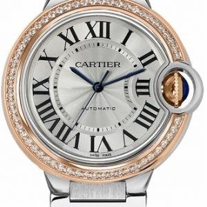 Cartier Ballon Blue We902081 Kello Hopea / Teräs