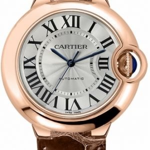 Cartier Ballon Blue Wgbb0009 Kello Hopea / Nahka