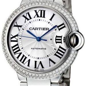 Cartier Ballon Blue Wjbb0008 Kello Hopea / 18k Valkokultaa