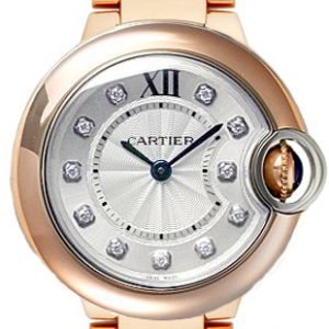 Cartier Ballon Blue Wjbb0016 Kello Hopea / 18k Punakultaa