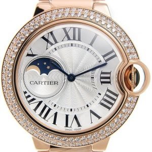 Cartier Ballon Blue Wjbb0025 Kello Hopea / 18k Punakultaa