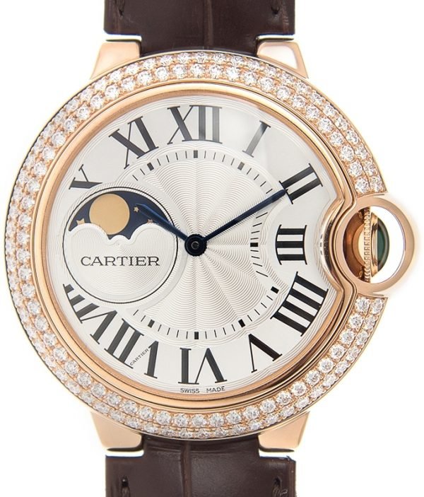 Cartier Ballon Blue Wjbb0027 Kello Hopea / Nahka