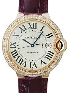 Cartier Ballon Blue Wjbb0031 Kello Hopea / Nahka