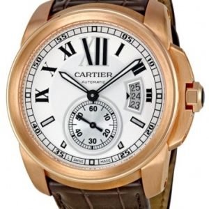 Cartier Calibre De Cartier W7100009 Kello Hopea / Nahka