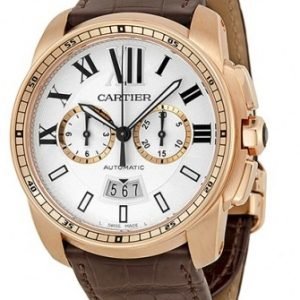 Cartier Calibre De Cartier W7100044 Kello Hopea / Nahka