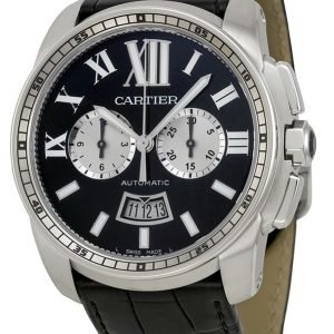 Cartier Calibre De Cartier W7100060 Kello Musta / Nahka