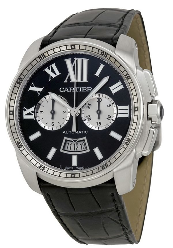 Cartier Calibre De Cartier W7100060 Kello Musta / Nahka