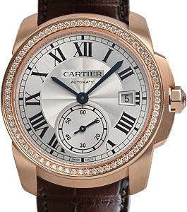 Cartier Calibre De Cartier Wf100013 Kello Hopea / Nahka