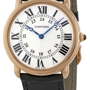 Cartier Ronde Lc W6800251 Kello Hopea / Nahka