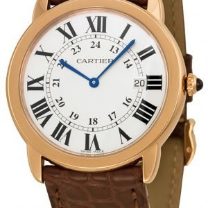 Cartier Ronde W6701008 Kello Hopea / Nahka