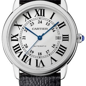 Cartier Ronde Wsrn0022 Kello Hopea / Nahka