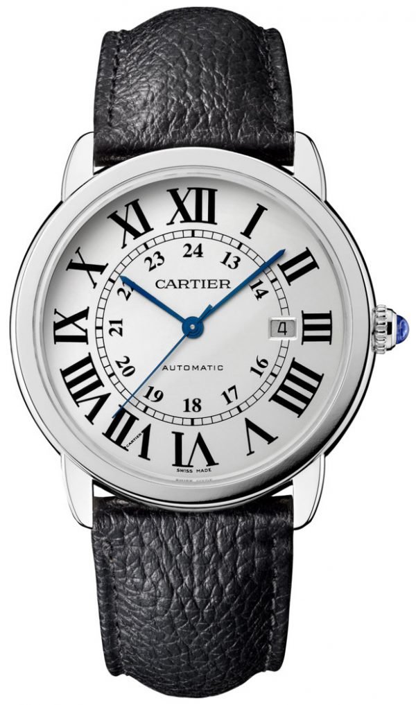 Cartier Ronde Wsrn0022 Kello Hopea / Nahka