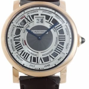 Cartier Rotonde Quantieme Annuel W1580001 Kello Hopea / Nahka